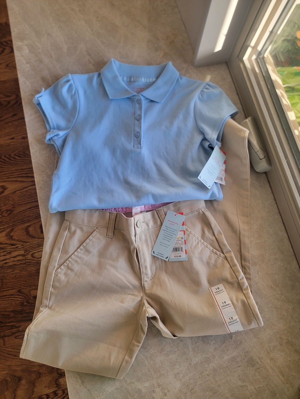 SET Of 2 Cat & Jack School Uniform, Shirt & Pants Size L(10/12) ($26)
